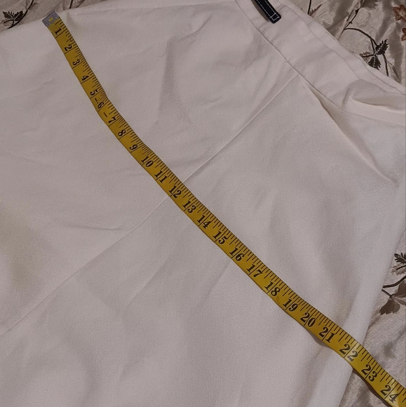 CELINE Wrap Midi Skirt Strap Leathet Cream Sz38 A Line High-Waisted Women - Picture 12 of 13